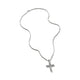 Sterling Silver Carved Cross Pendant Necklace