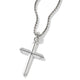 Sterling Silver Carved Cross Pendant Necklace