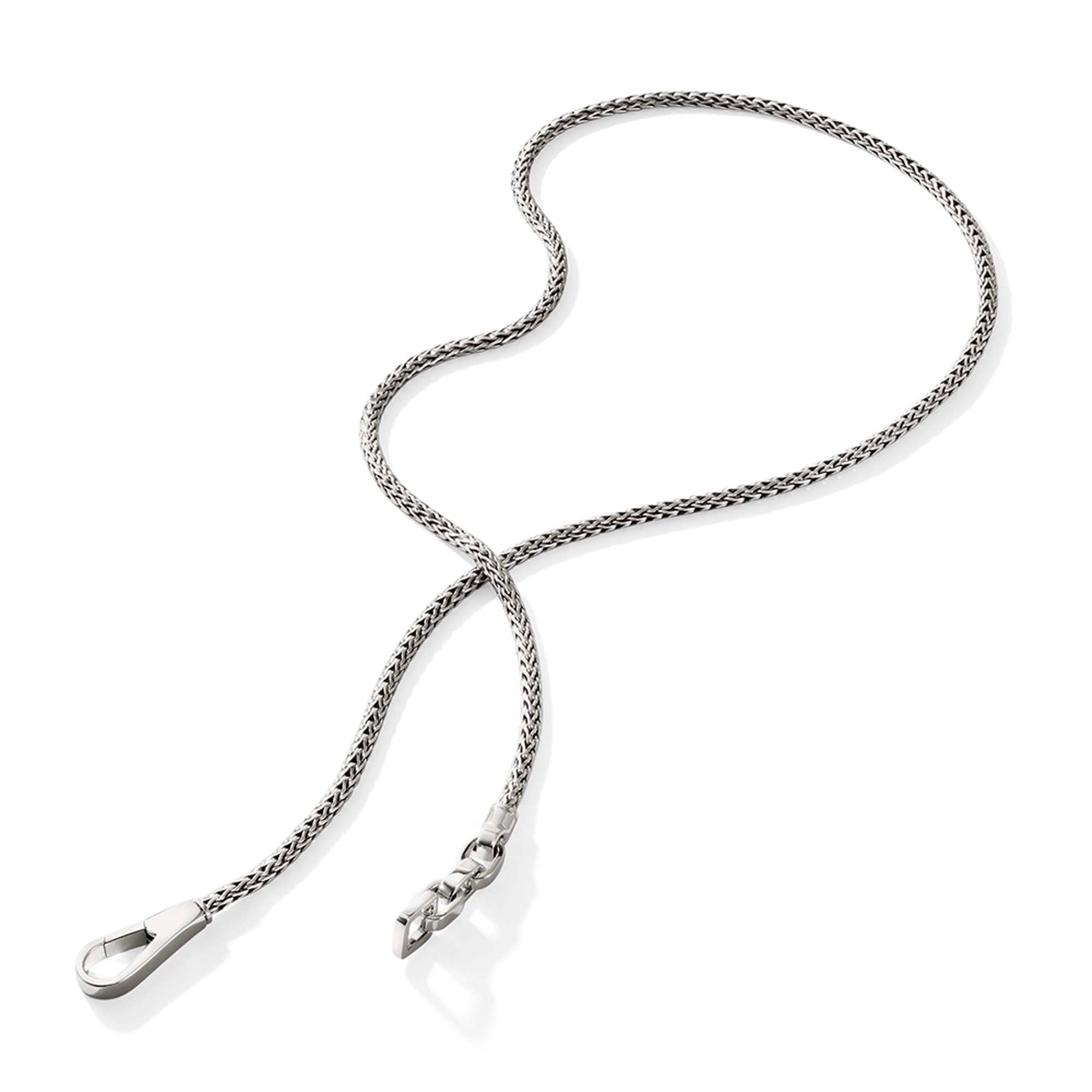 Sterling Silver 3.5MM Hook Station Necklace