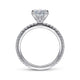 Noa White Gold Oval Diamond Engagement Ring Setting