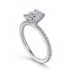 Noa White Gold Oval Diamond Engagement Ring Setting