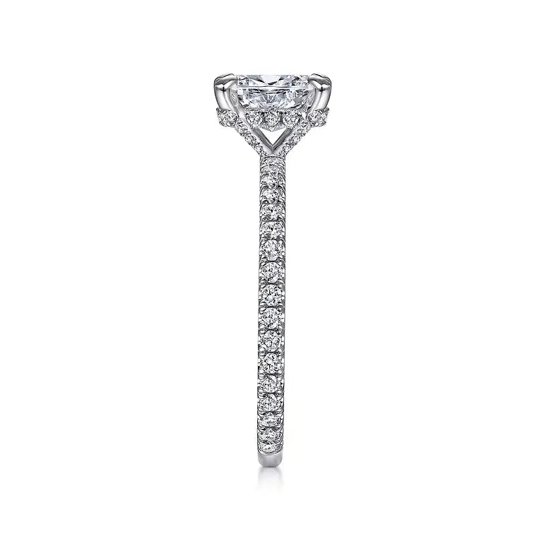 Noa White Gold Oval Diamond Engagement Ring Setting