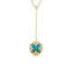 Turquoise & Diamond Venetian Medallion Necklace