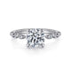Lanna White Gold Round Diamond Engagement Ring Setting