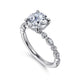 Lanna White Gold Round Diamond Engagement Ring Setting