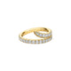 Yellow Gold Vela Double Row Pave Diamond Bypass Ring