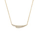 Yellow Gold Vela French Cut Pave Diamond Bar Necklace