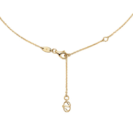 Yellow Gold Vela French Cut Pave Diamond Bar Necklace