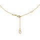 Yellow Gold Vela French Cut Pave Diamond Bar Necklace