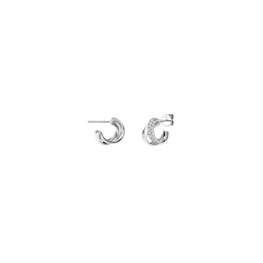 White Gold Inside Out Diamond Flip Earrings