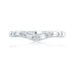 White Gold Baguette and Round Diamond Curved Wedding Band