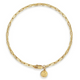 Yellow Gold 7 Inch Hollow Paperclip Chain Bracelet