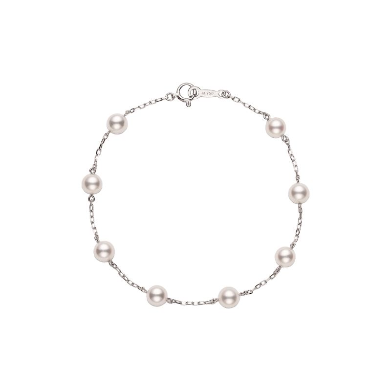 Akoya Cultured Pearl Station Bracelet