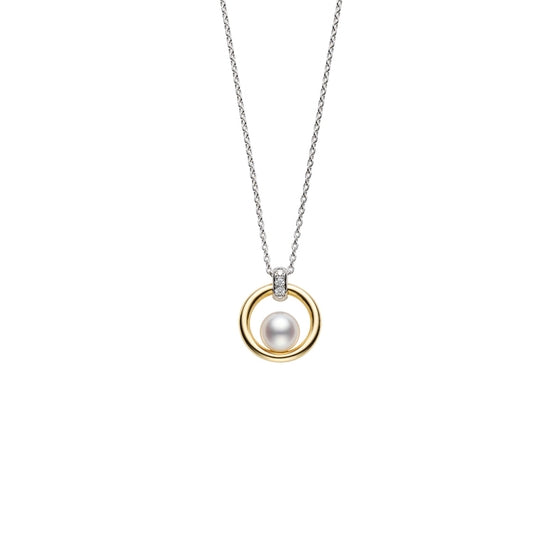 Akoya Cultured Pearl Circle Pendant