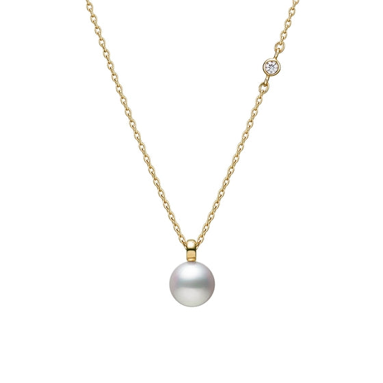 Akoya Cultured Pearl with Diamond Pendant