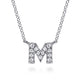 Diamond "M" Initial Necklace