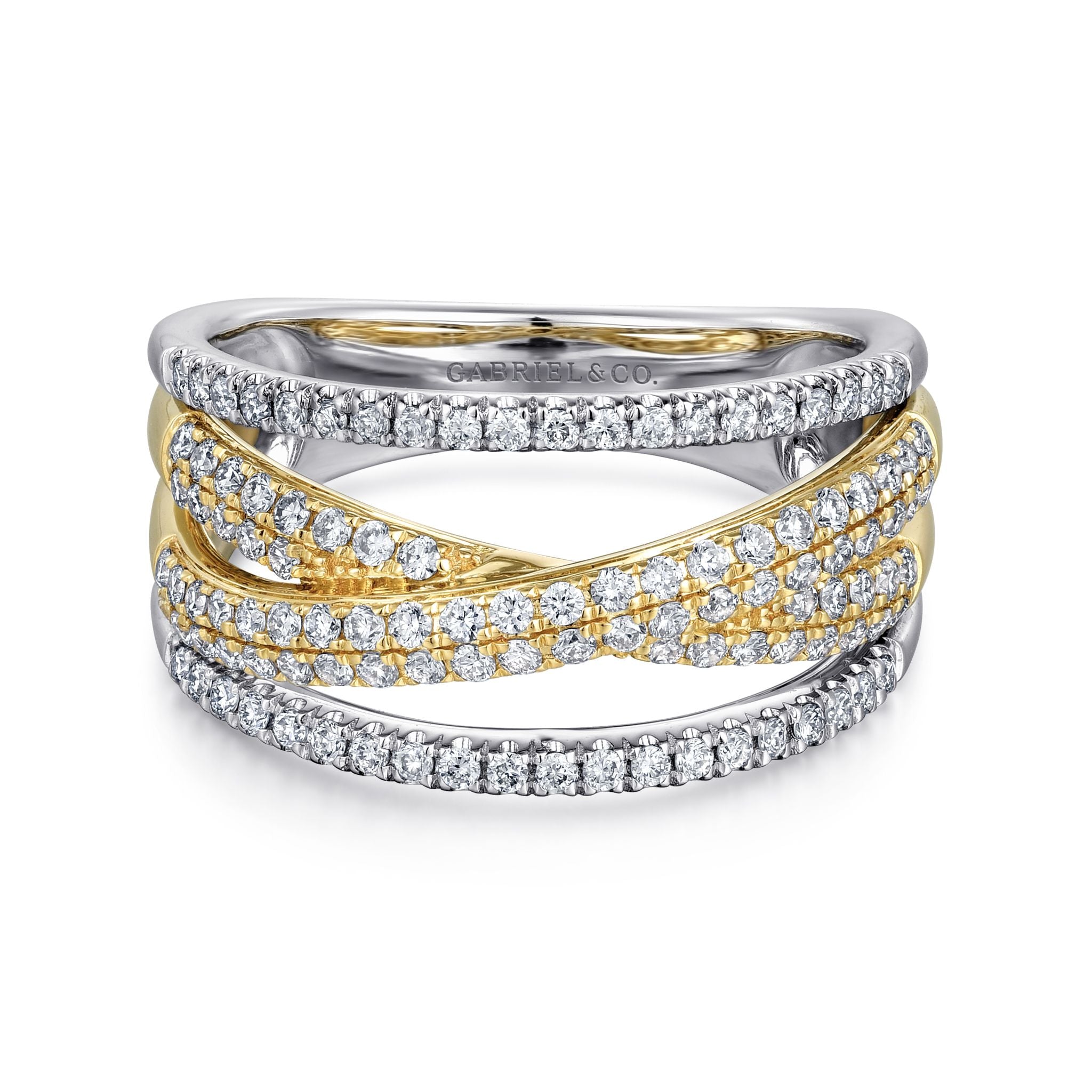 Criss Cross Multi Row Ring