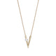 V Code Akoya Cultured Pearl Pendant Necklace
