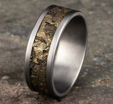 Tantalum & Bronze Wedding Band