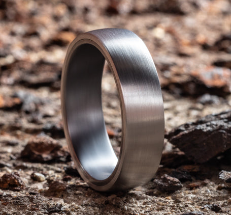 White Gold & Tantalum Wedding Band