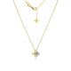 Yellow and White Gold Diamond Love In Verona Flower Necklace