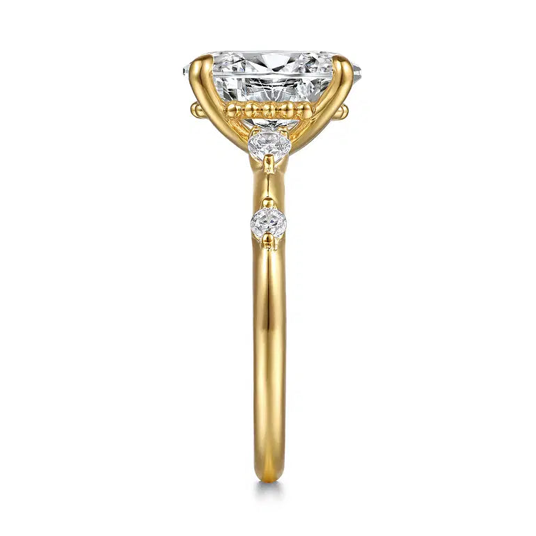 Carinna Yellow Gold Oval Diamond Engagement Ring Setting