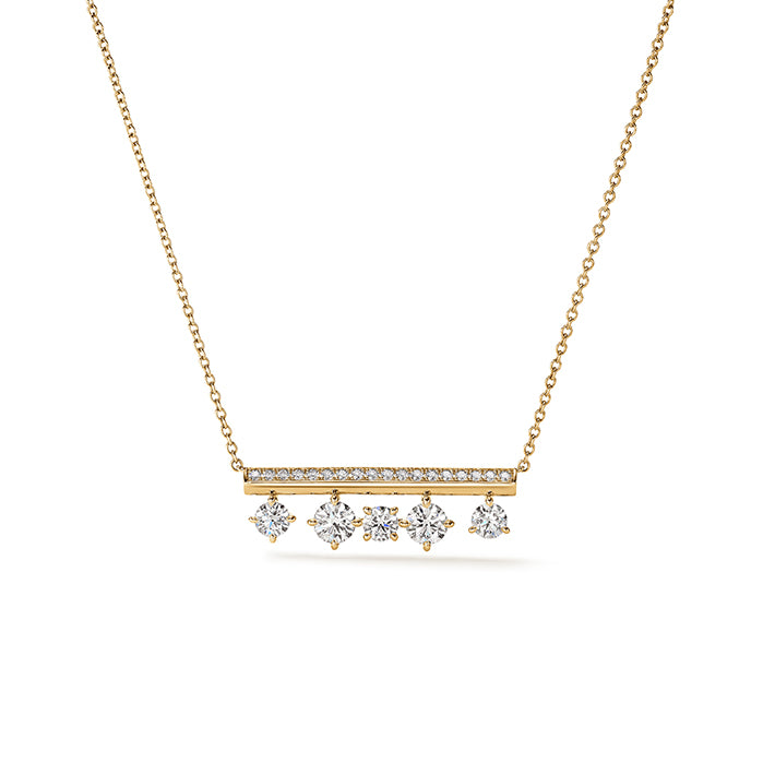 Barre Floating Diamond Pendant Necklace
