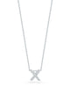 Tiny Treasures Diamond Love Letter "X" Necklace