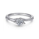Freeform Twist Round Engagement Ring