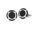 Men's Black Cable Round Cufflinks