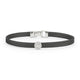 Black Cable Diamond Station Bracelet