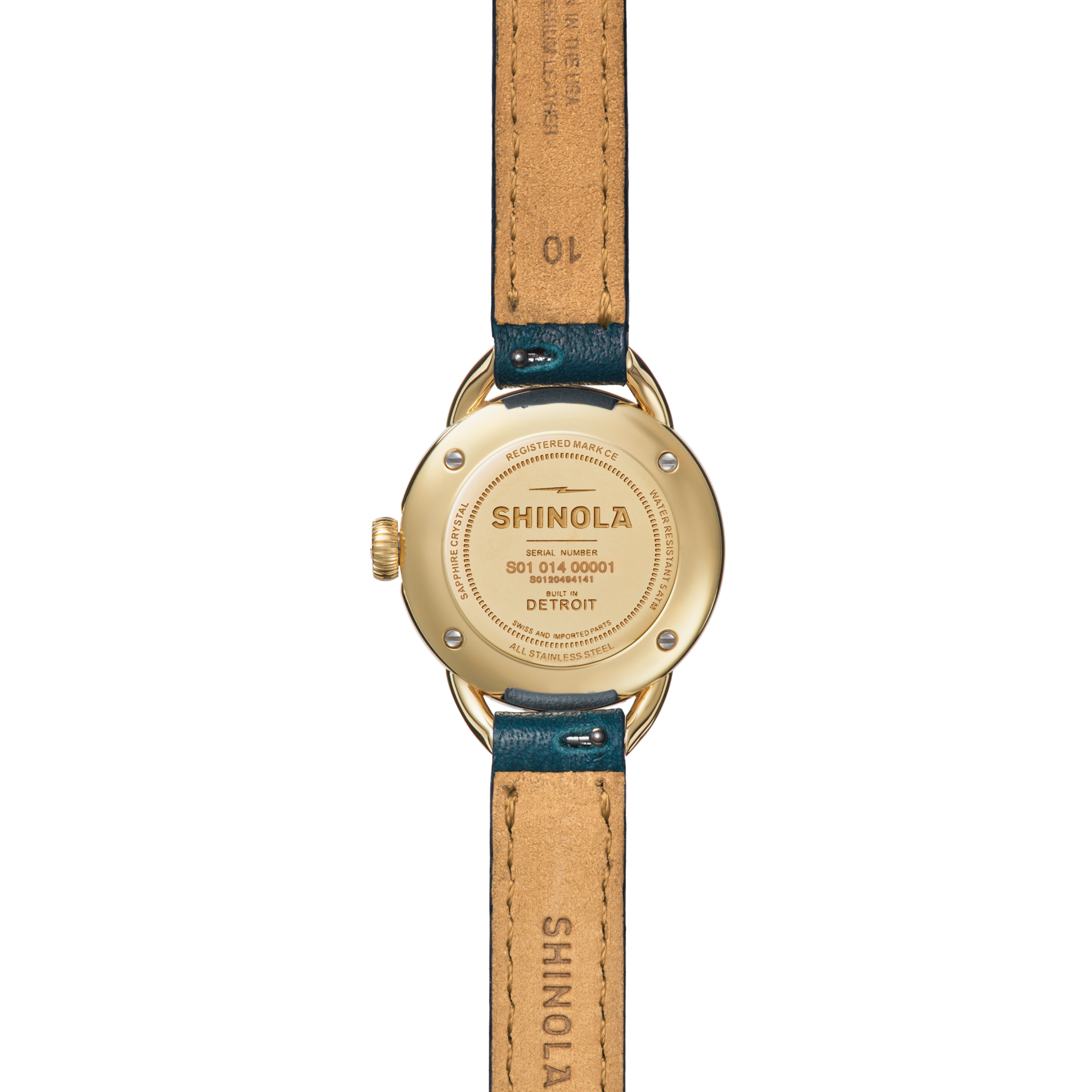 Runabout 25mm Watch, Emerald Mother-of-Pearl Dial - side