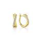 Twisted Diamond Hoop Earrings