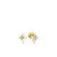 Yellow and White Gold Love In Verona East to West Diamond Flower Earrings