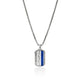 Men's Sterling Silver Lapis Lazuli Pendant Necklace