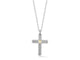 Men's Grey Cable Cross Necklace on Grey Chain