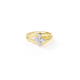 Love In Verona Diamond Flower Double Band Ring