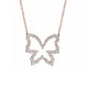 Diamond Butterfly Pendant Necklace