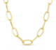 Knife Edge Oval Link Necklace