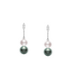 Morning Dew Pearl Earrings with Diamonds
