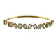 Yellow Gold Pivoting Pear and Baguette Diamond Bangle