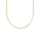 Yellow Gold Alternating Beaded End and Paperclip Link 31" Chain Necklace