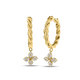Love In Verona Twist Diamond Hoop Earrings