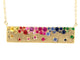 Rainbow Sapphire Bar Necklace