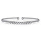 Bujukan White Gold Bead Diamond Bangle