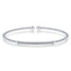 White Gold Bujukan Diamond Bar Split Bangle