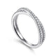 White Gold Pave Diamond Criss Cross Ring