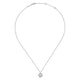 Pearl and Diamond Halo Pendant Necklace