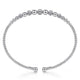 White Gold Bujukan Bead and Pave Diamond Bangle
