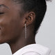 Diamond Bar Drop Earrings